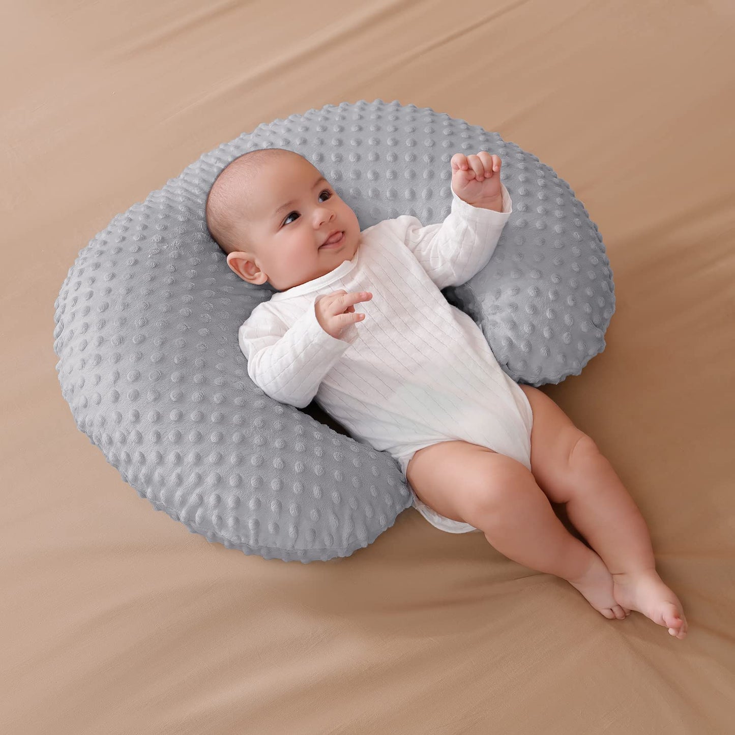 Funda de almohada para lactancia y posicionador para lactancia materna y alimentación con biberón, apoyo para bebé, tiempo de barriga, soporte para sentarse al bebé, soporte para despertarlo, solo