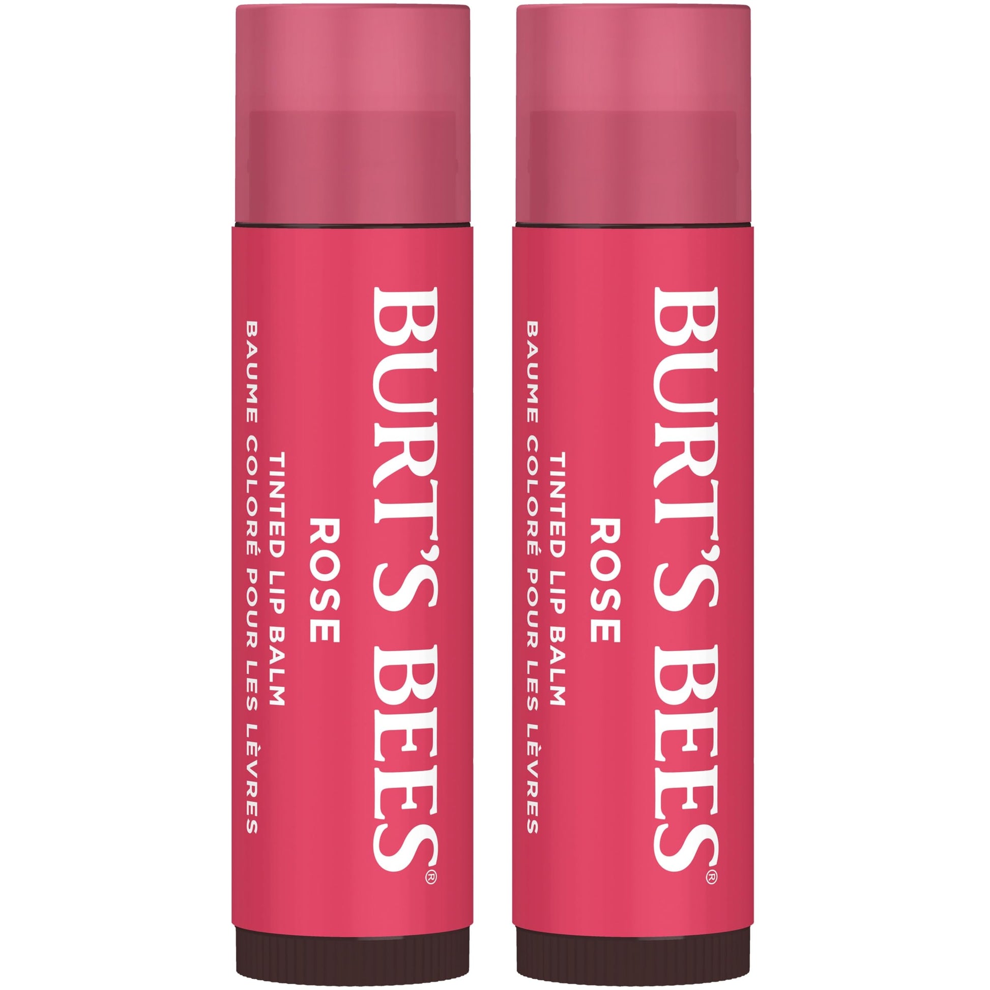 Bálsamo labial tintado natural Burt's Bees, Rosa, 2 unidades