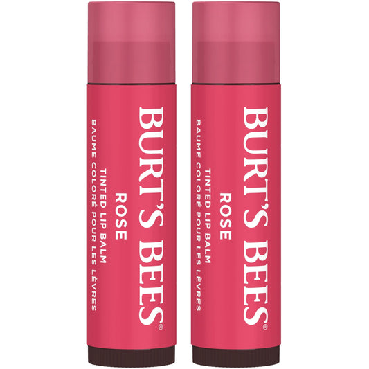 Bálsamo labial tintado natural Burt's Bees, Rosa, 2 unidades