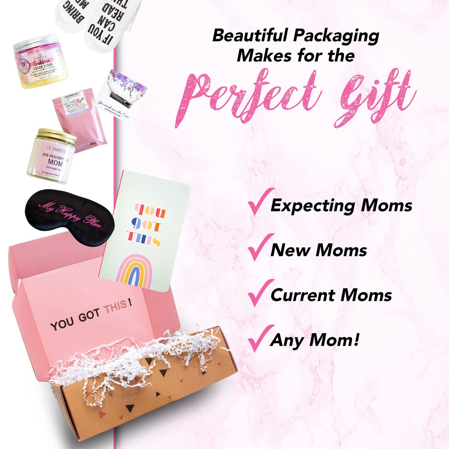 Milky Chic - Caja de regalo You Got This New Mom para madres por primera vez, regalo para madres, regalos para madres que esperan regalos para mamá, paquete grande para el cuidado de mamá para