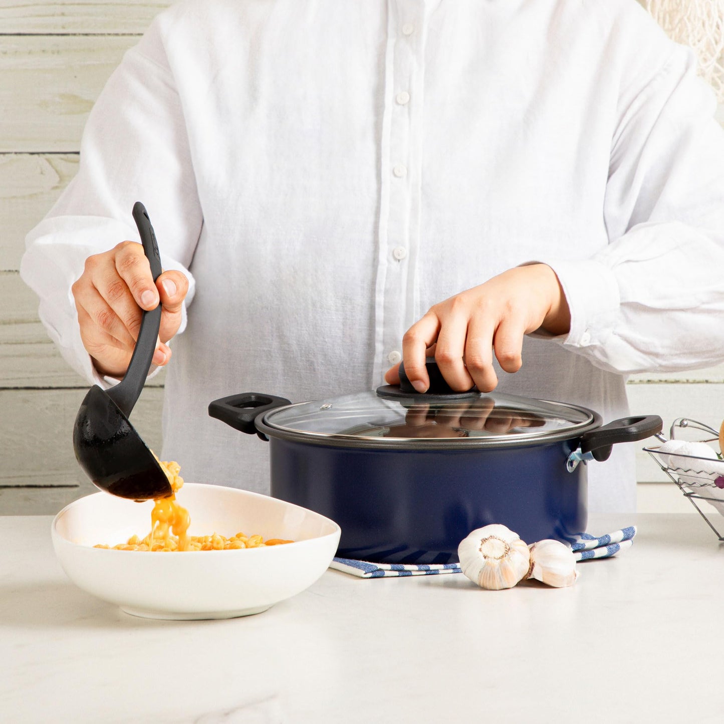 Batería de Cocina Ekco Azul Antiadherente 6 Piezas