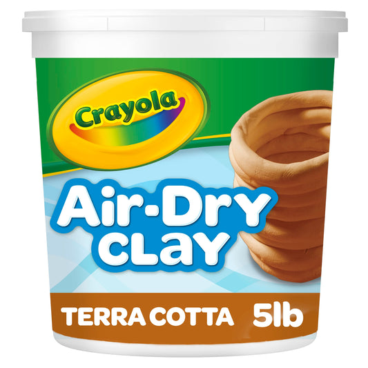 Crayola Arcilla Seca al Aire, Terra Cotta, Cubo resellable de 5 Libras, Arcilla modeladora para niños