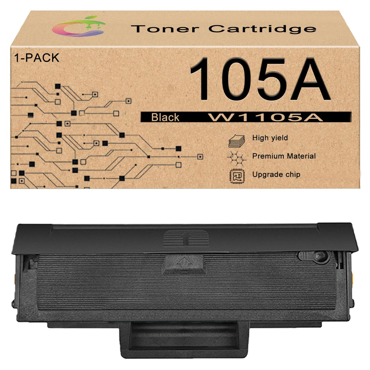 Cartucho de Tóner Compatible HP Negro 105X para Impresora LaserJet MFP 107a 107w 135a 135w 137