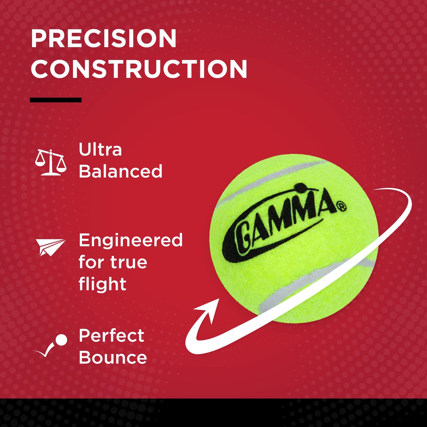 GAMMA Balones de Tenis Deportivos sin presión, Pelotas de Tenis a Granel, Accesorios de Tenis Premium, Paquete de 48
