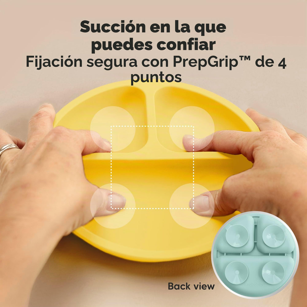 KeaBabies - Placas de succión con tapas para bebé, 3 unidades, silicona sin
