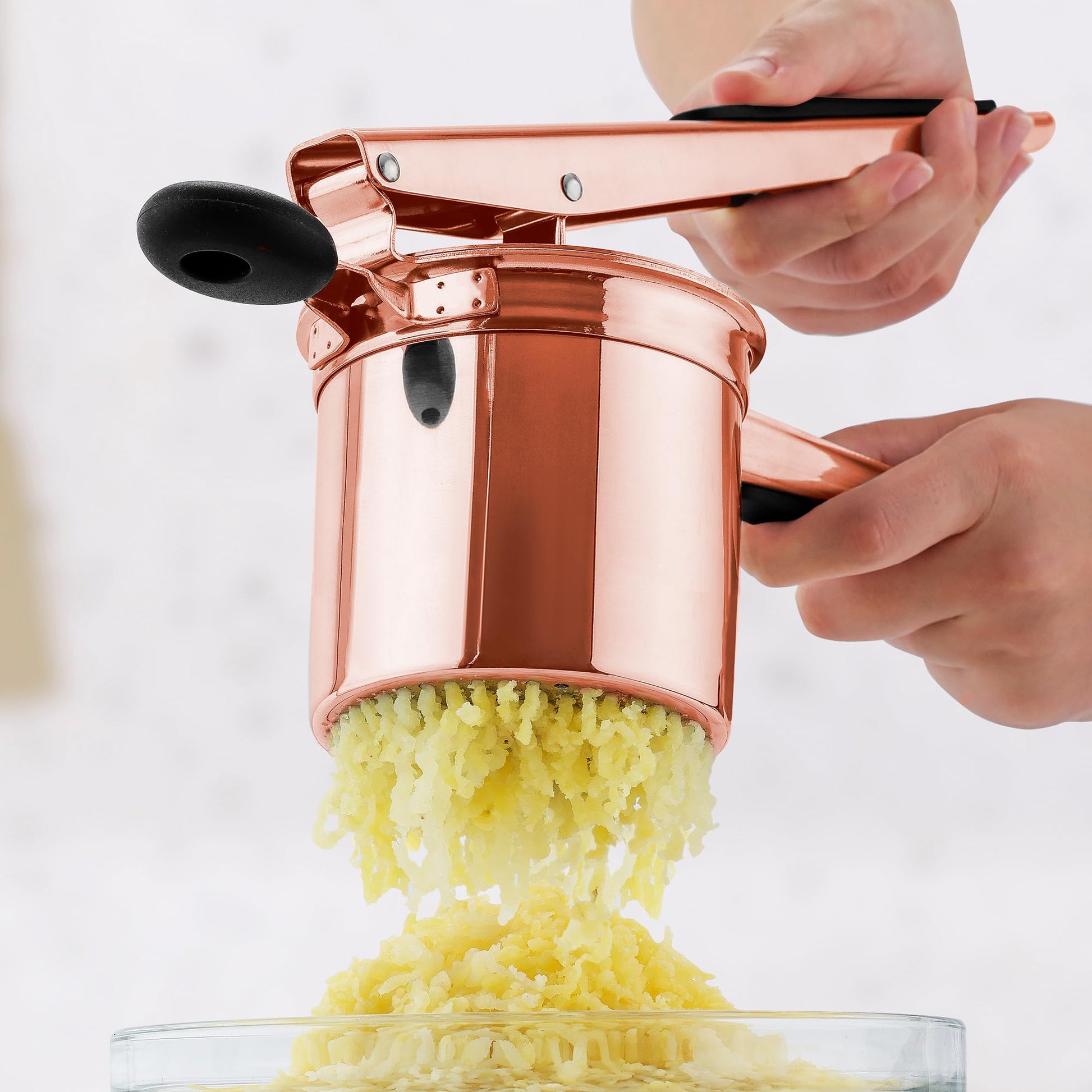 Rizador de Patatas Zulay Kitchen Acero Inoxidable Disco Fijo grande de 15 Onzas para Cocina