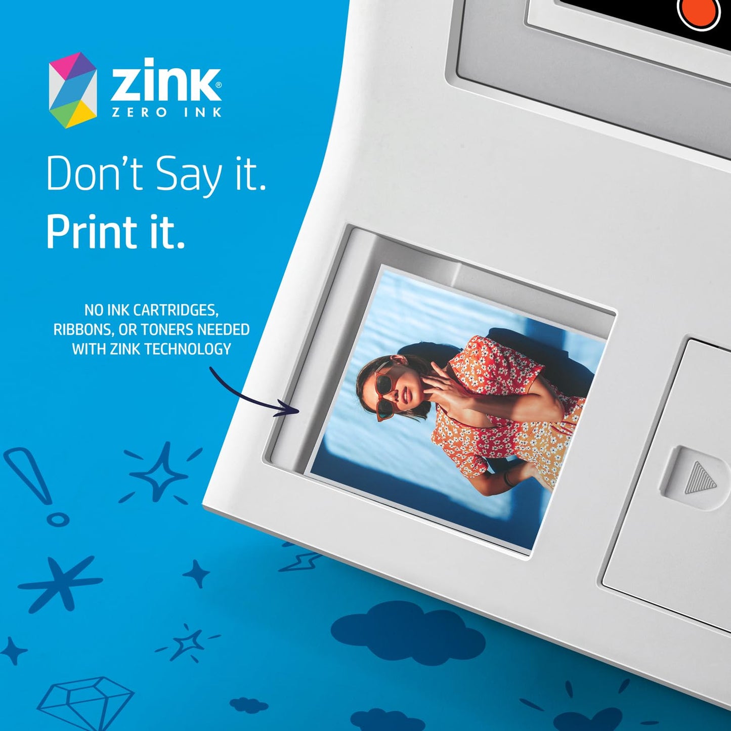 HP Sprocket 3.5 x 4.25” Zink Sticky-Backed Photo Paper (20 Pack) Compatible with HP Sprocket 3x4 Photo Printer