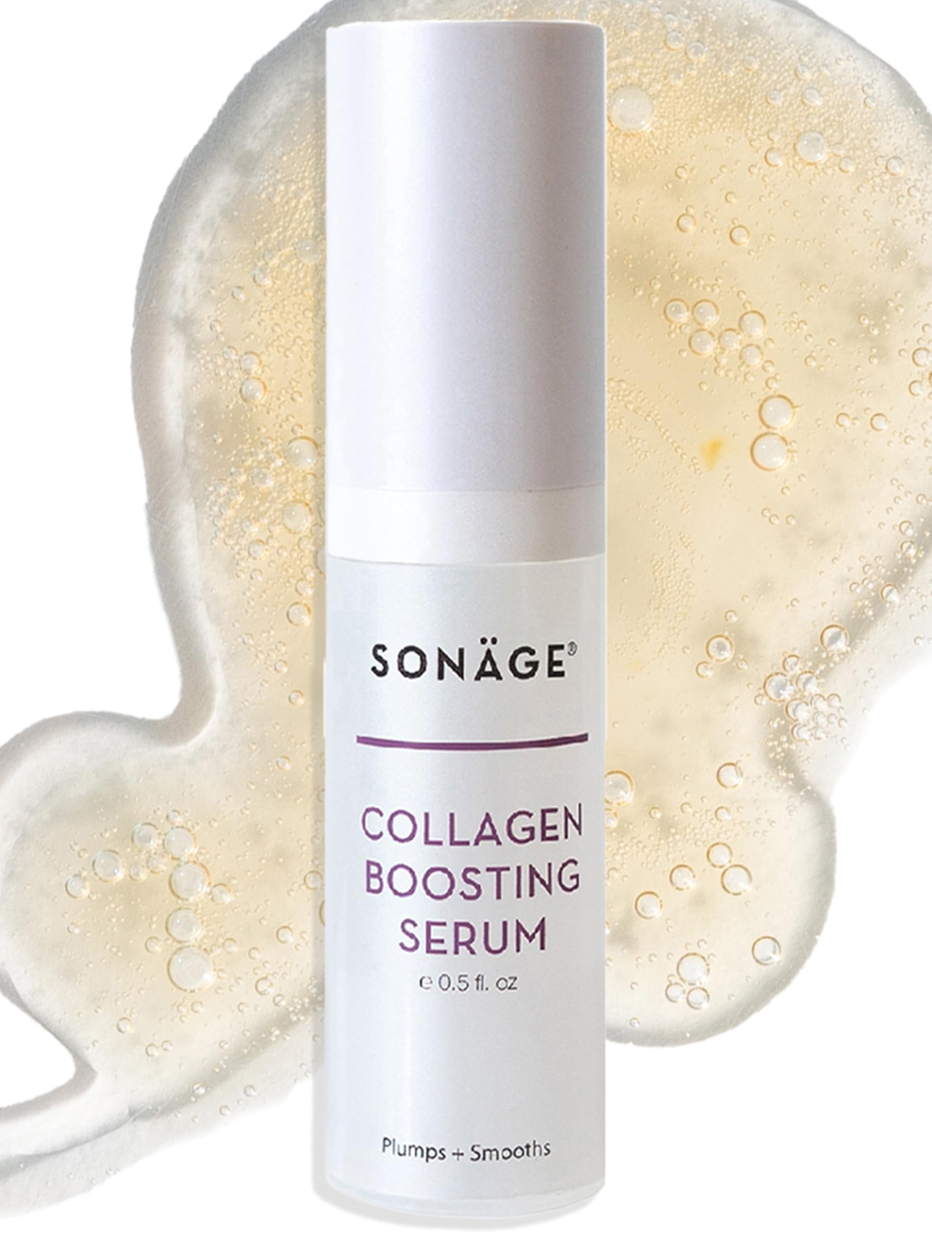 Sonage Collagen Serum - Instant Plumping Serum To Reduce Appearance of Fine Lines and Wrinkles - All-Natural Anti-Aging Serum - Collagen Serum for Hydration - Face and Neck Treatment