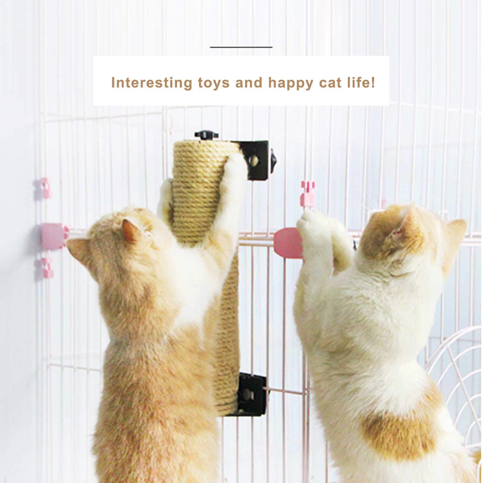 Rascador para Gatos ZFBIRD Beige Ahorro de Espacio para Moler Garras y Escalar