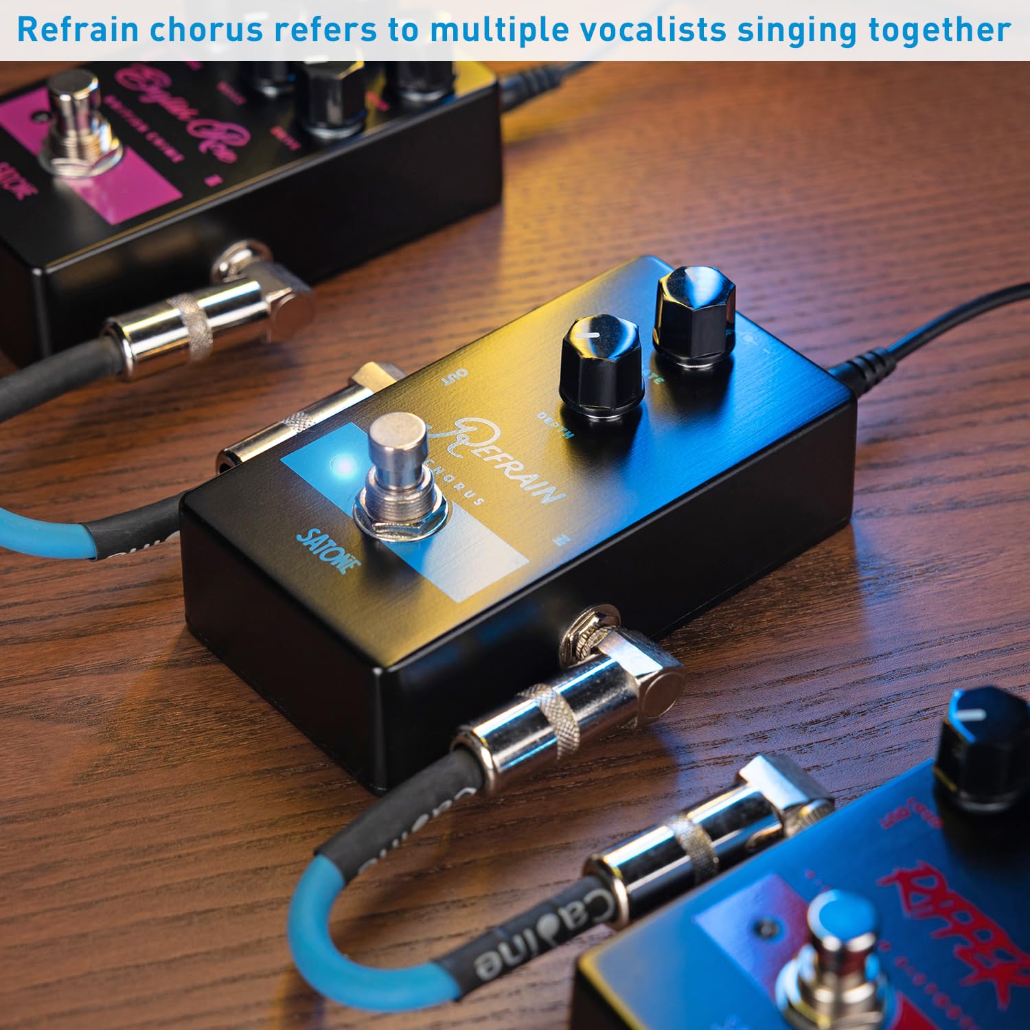 Pedal de Efecto Guitarra Eléctrica Satone S802 Cálido Clásico Acoustic Chorus Metal con True Bypass