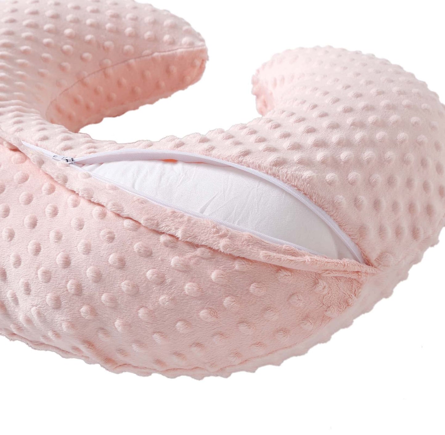 QUENESS Almohada y posicionador para lactancia, para alimentación con pecho y biberón, soporte para sentarse del bebé con cubierta ultra suave removible, soporte para tiempo boca abajo para bebés