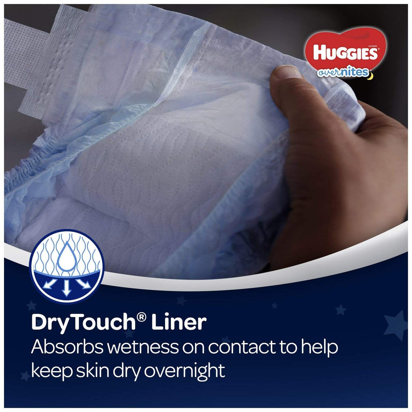 HUGGIES- Pañales OverNites, tamaño 5 (más de 27 lb), 18 unidades, pañales para uso nocturno, paquete gigante (el empaque puede variar)