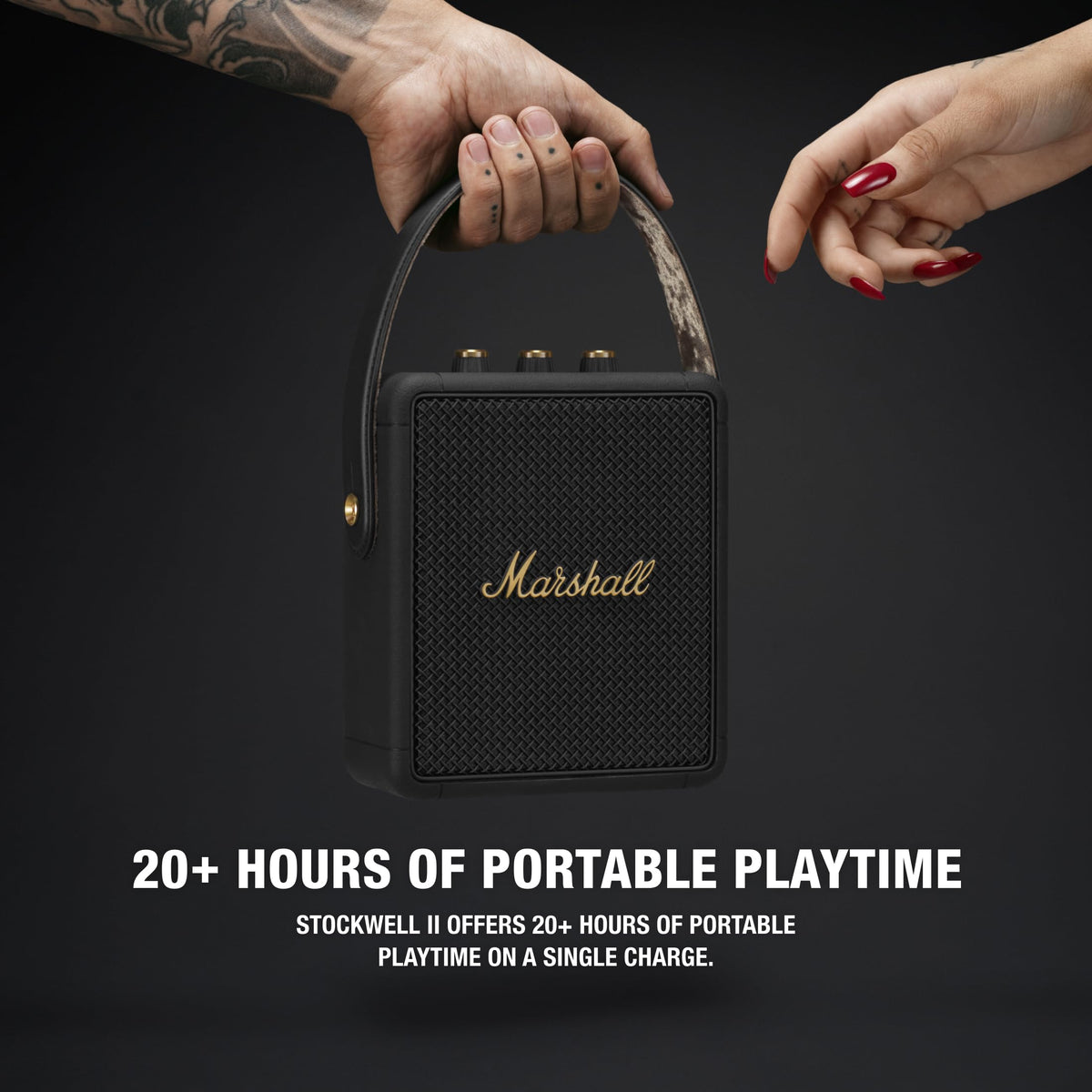Bocina Portátil Bluetooth Marshall Negro Latón