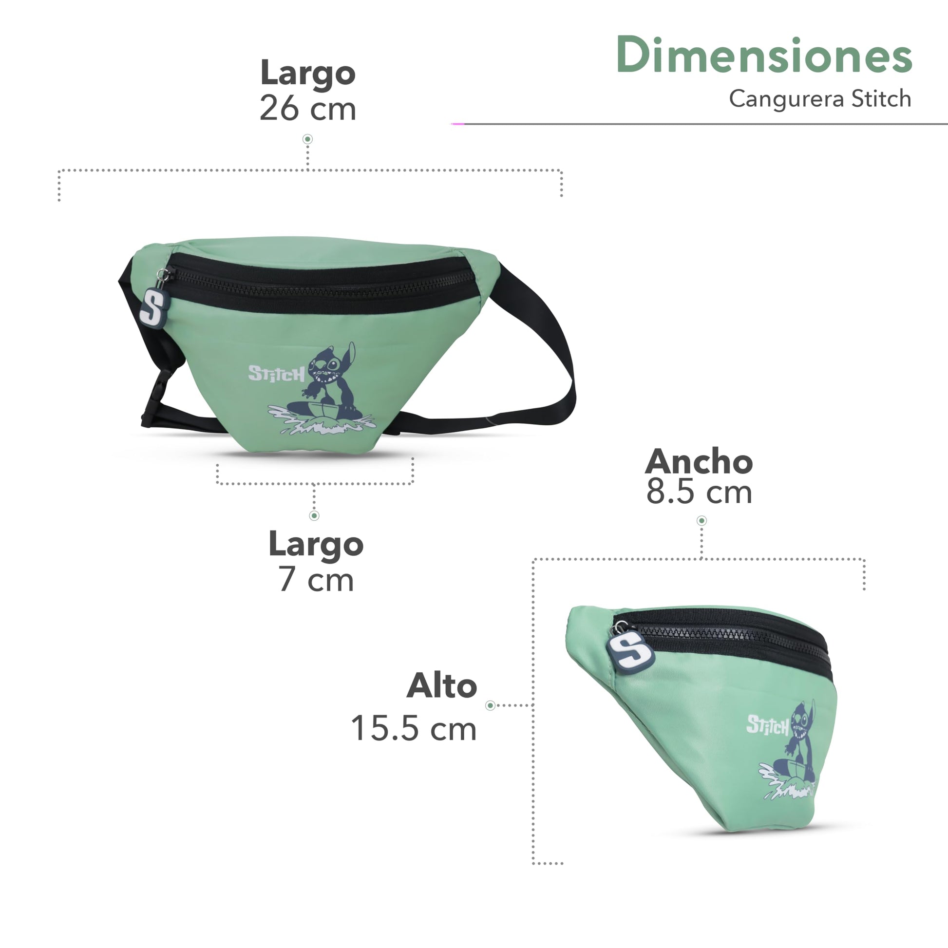 GAIRET Cangurera Stitch Ajustable A3-WBP3 Bolsa Riñonera Unisex Impermeable con Cierre de Cremallera, Gran Capacidad, Correa Ajustable, Ideal para Running, Viaje, Gimnasio y Actividades al Aire Libre
