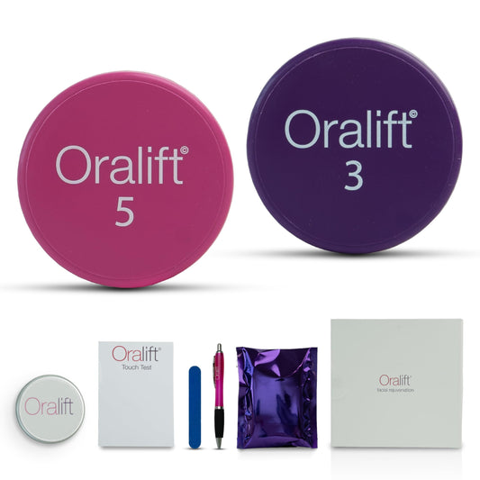 Oralift Premium: Efecto Lifting Facial Kit de Salud y Belleza Dispositivo. Apariencia Mejorada sin Ejercicio, Cirugía, Dolor, Inyecciones. Soporte por Email y Sesiones Zoom: Grupo e Individual