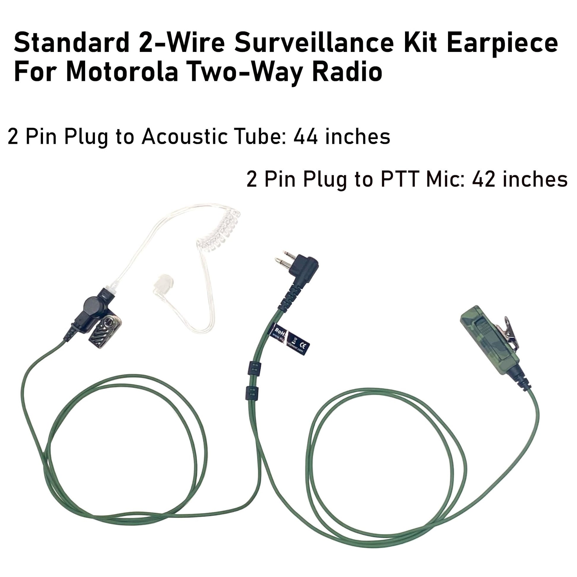 Auriculares de Radio MaximalPower RHF 2PIN HQ para Motorola