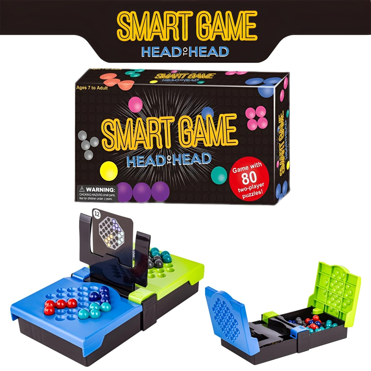 Juego de Mesa YOWNDSN Educativo Azul para Niño con Puzzle IQ 2D/3D portátil