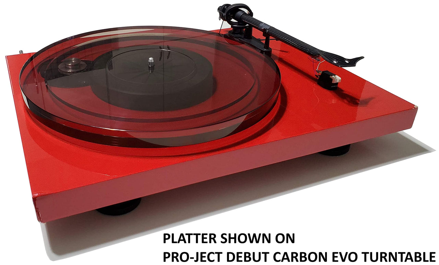 SupremeTech Actualización de plato acrílico para Pro-Ject Debut/T1/1Xpression, Music salón MMF-2.1/2.2/2.3/3.3/5.1/5.1se/5.3/5.3se, Angels Horn, y Crosley C6 Tocadiscos (Tinted - Dark Grey)