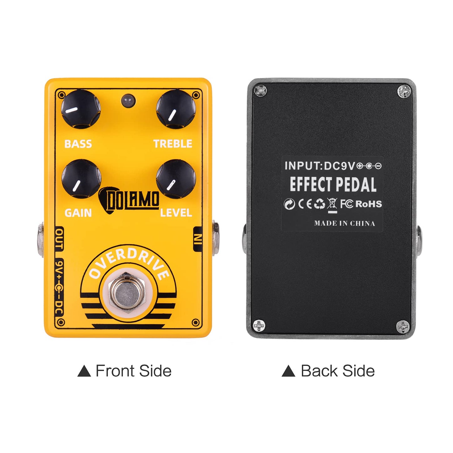 Pedal de Efecto de Guitarra D-8 Overdrive Bypass Verdadero para Guitarra Eléctrica