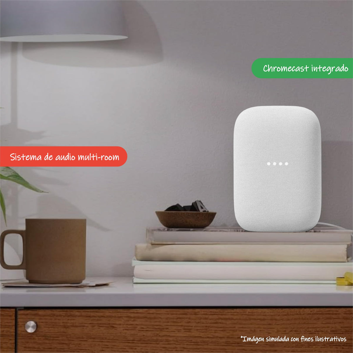 Altavoz Bluetooth Google Tiza con Asistente Integrado y Sonido Potente