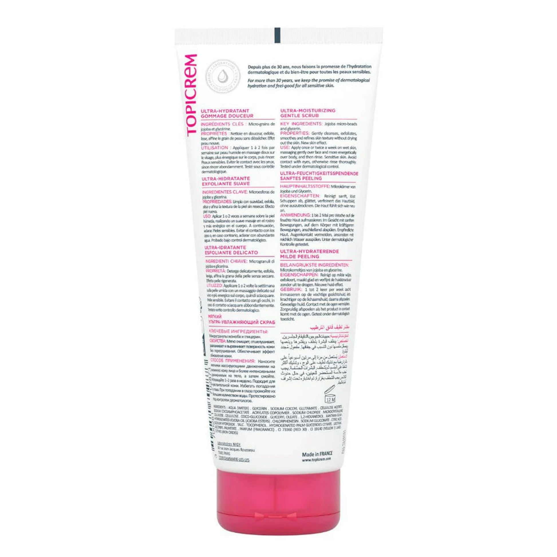 Exfoliante Corporal y Facial Topicrem Suave para Pieles Sensibles