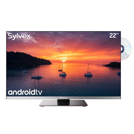 Combo TV Inteligente SYLVOX 22 Pulgadas FHD 1080P Impermeable con ARC, CEC y WiFi