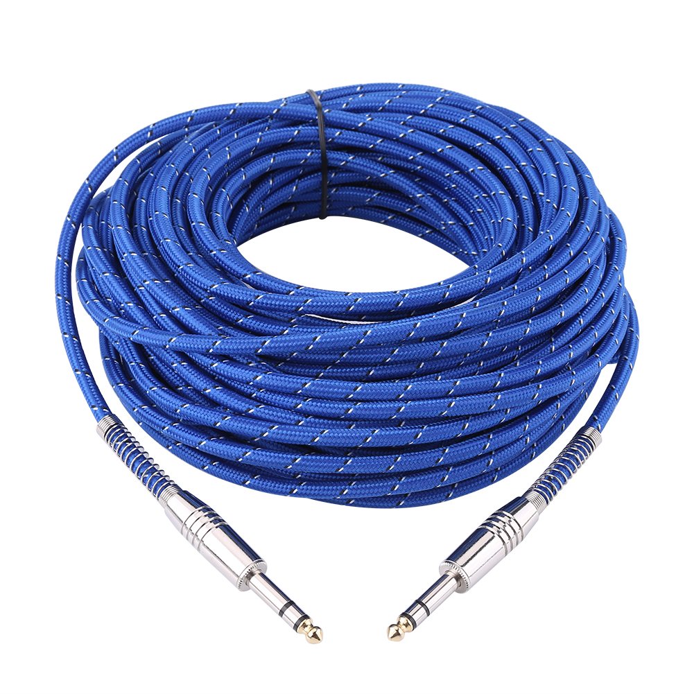 Cable de Audio Estéreo Zerone 6,35 mm Reducción de Ruido y Alta Fidelidad para Instrumentos Musicales 20 m