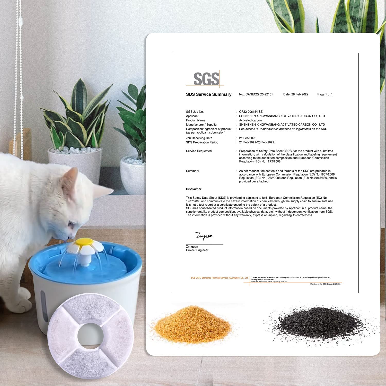 Filtros Fuente de Carbón RBAYSALE Repuesto Blanco para Gatos y Mascotas