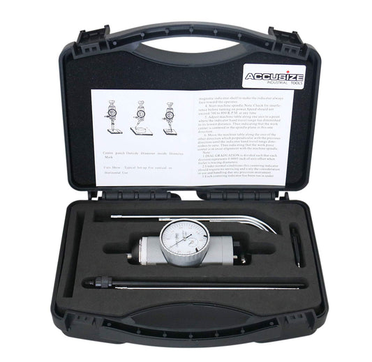 Indicador Coaxial Accusize Industrial Tools en Graduaciones 0-0.15 Pulgadas por 0.0005 Pulgadas para Centrado Coaxial