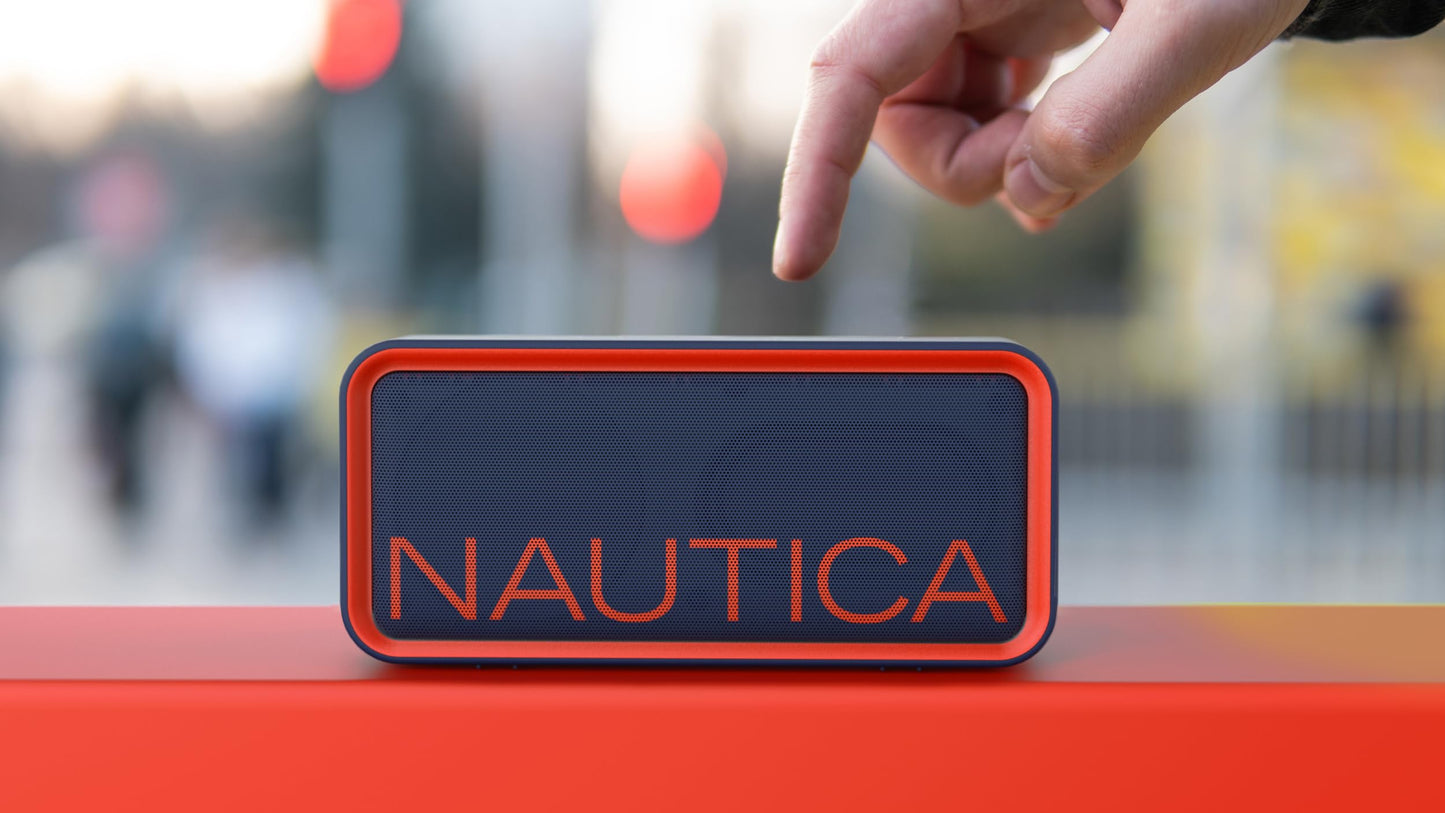 Nautica Urban SP100 - Altavoz inalámbrico para exteriores, portátil IPX5 impermeable con carga rápida de 2 horas y espera de 30 días, perfecto para camping, playa, patio trasero y viajes