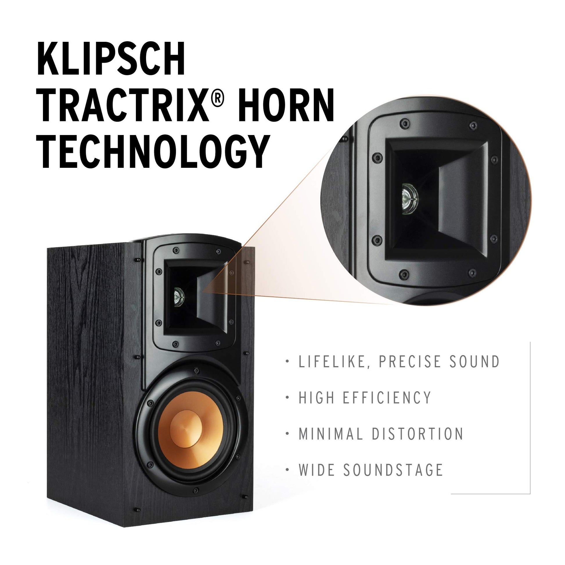 Klipsch Synergy Black Label B-200- Par de Altavoces de estanteria Color Negro
