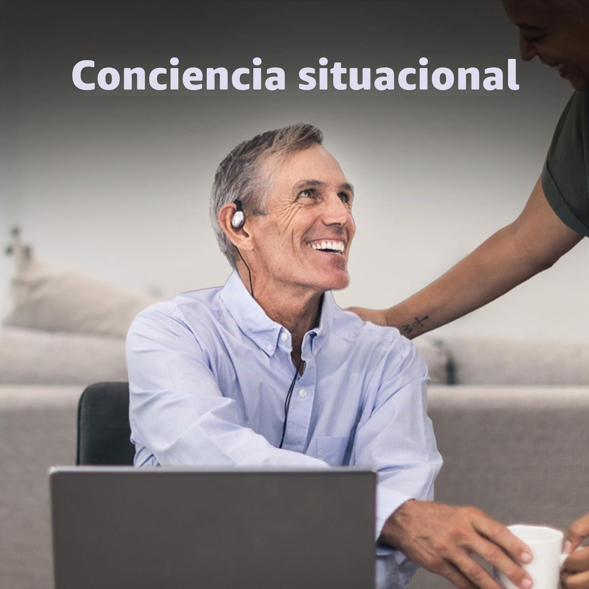Auriculares Avantree de Oreja Abierta Negro con Micrófono y Gancho para Música y Llamadas