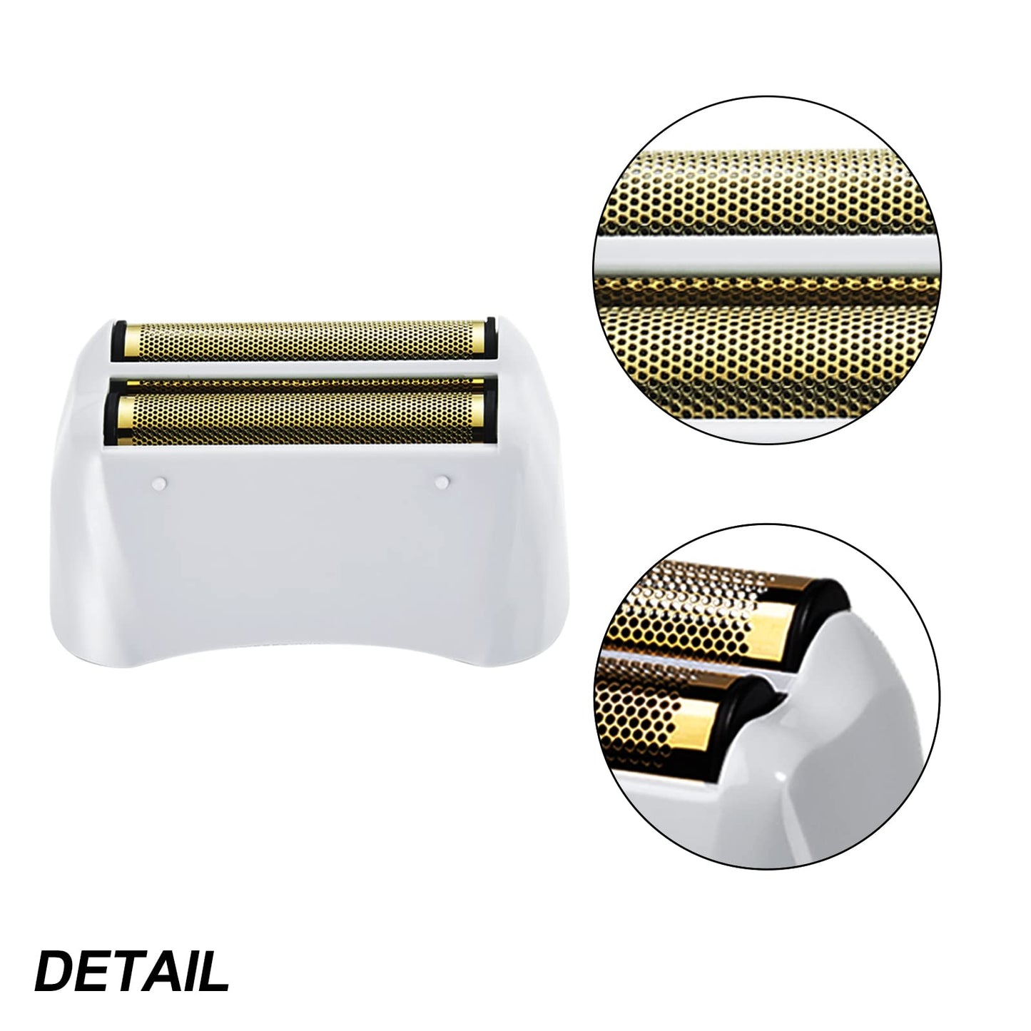 2 paquetes de láminas de repuesto y barras cortadoras, compatible con Andis #17155 y #17150 Shaver Pro Foil (dorado)