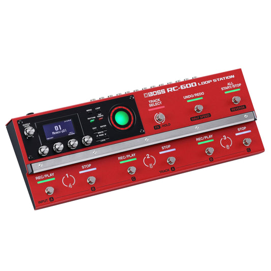 BOSS RC-600 Loop Station | Modelo estrella de looper de suelo con sonido y flexibilidad superiores | 6 pistas de frases estéreo | 9 conmutadores de pedal | Muchísimos efectos integrados | 2 micros XLR