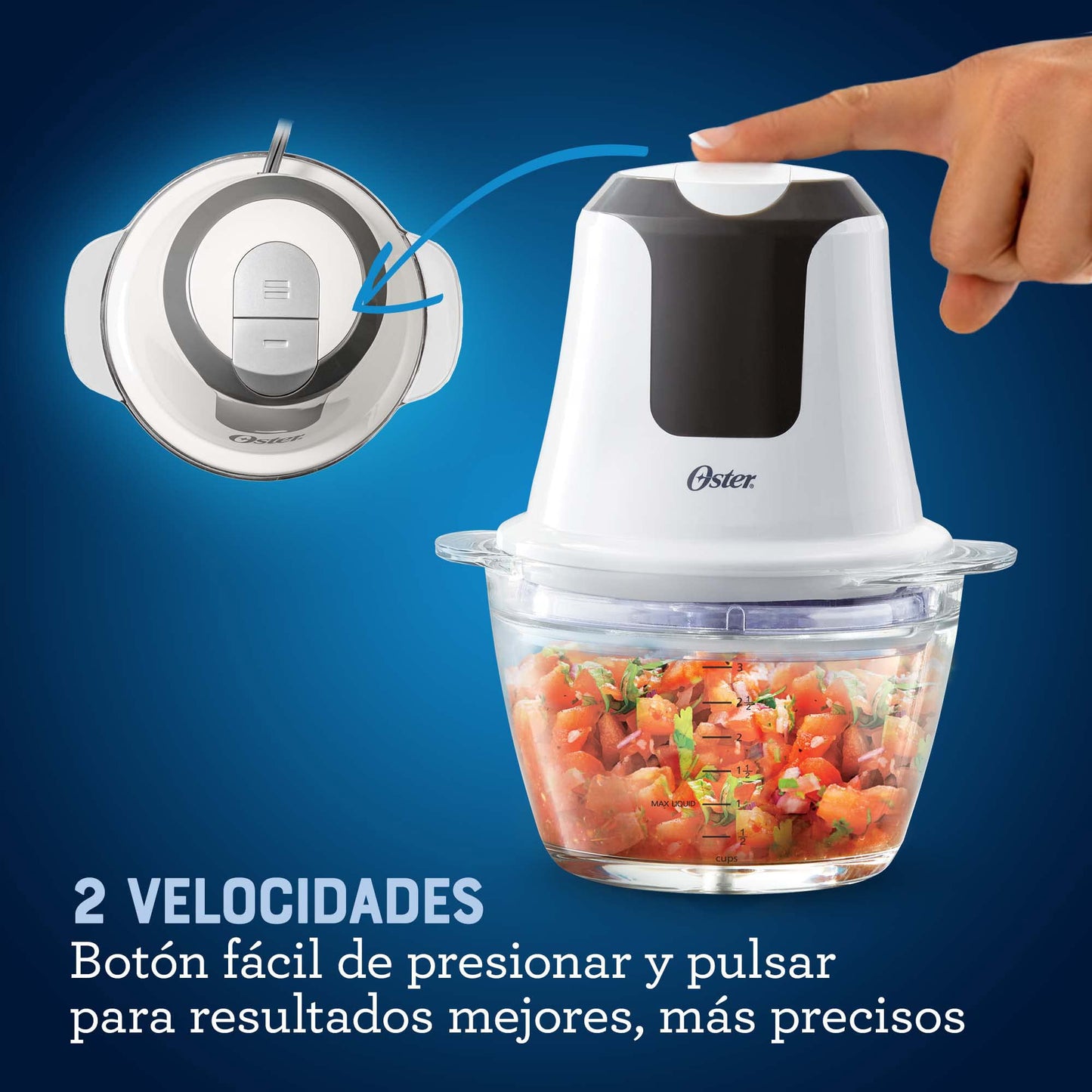 Procesador de Alimentos Oster Negro Compacto con 200 Watts de Potencia