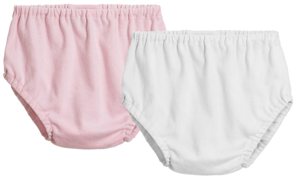 Ciudad Hilos Niños & Niñas 'algodón Basic pañal Covers fabricado en EE. UU., Rosado/Blanco