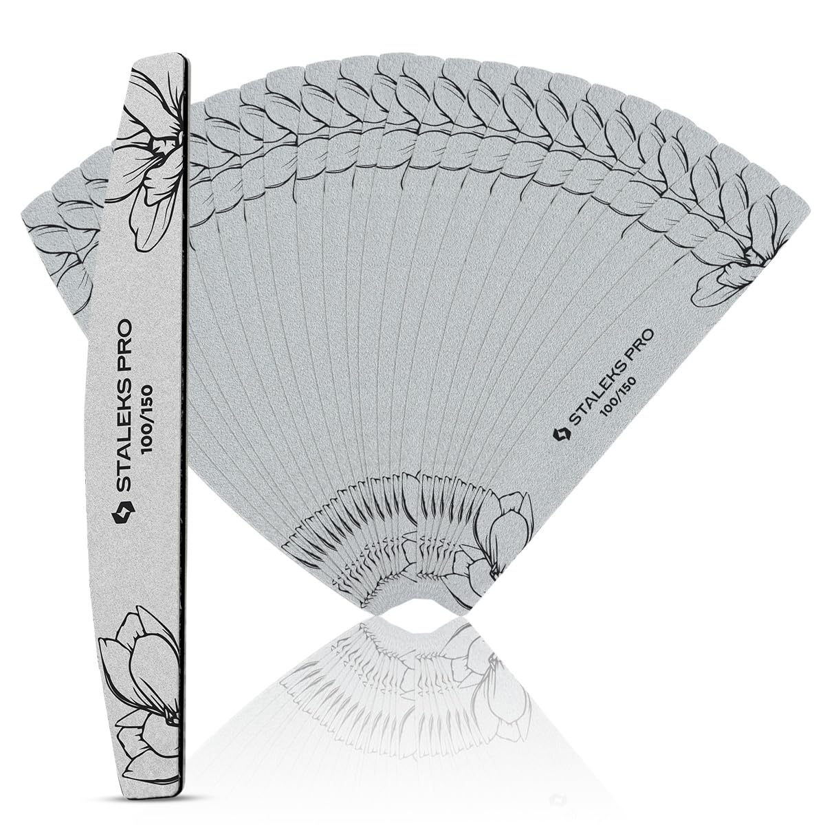 STALEKS EXPERT NFE-40-100/150-25 - Lima de uñas (doble cara, grano 100/150 g, capa fina de espuma, 25 unidades)