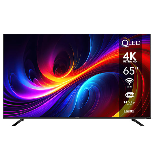 Pantalla Smart TV Aiwa 65 Pulgadas QLED 4K UHD Negro Compatible con Apple Airplay, Alexa y Google Home