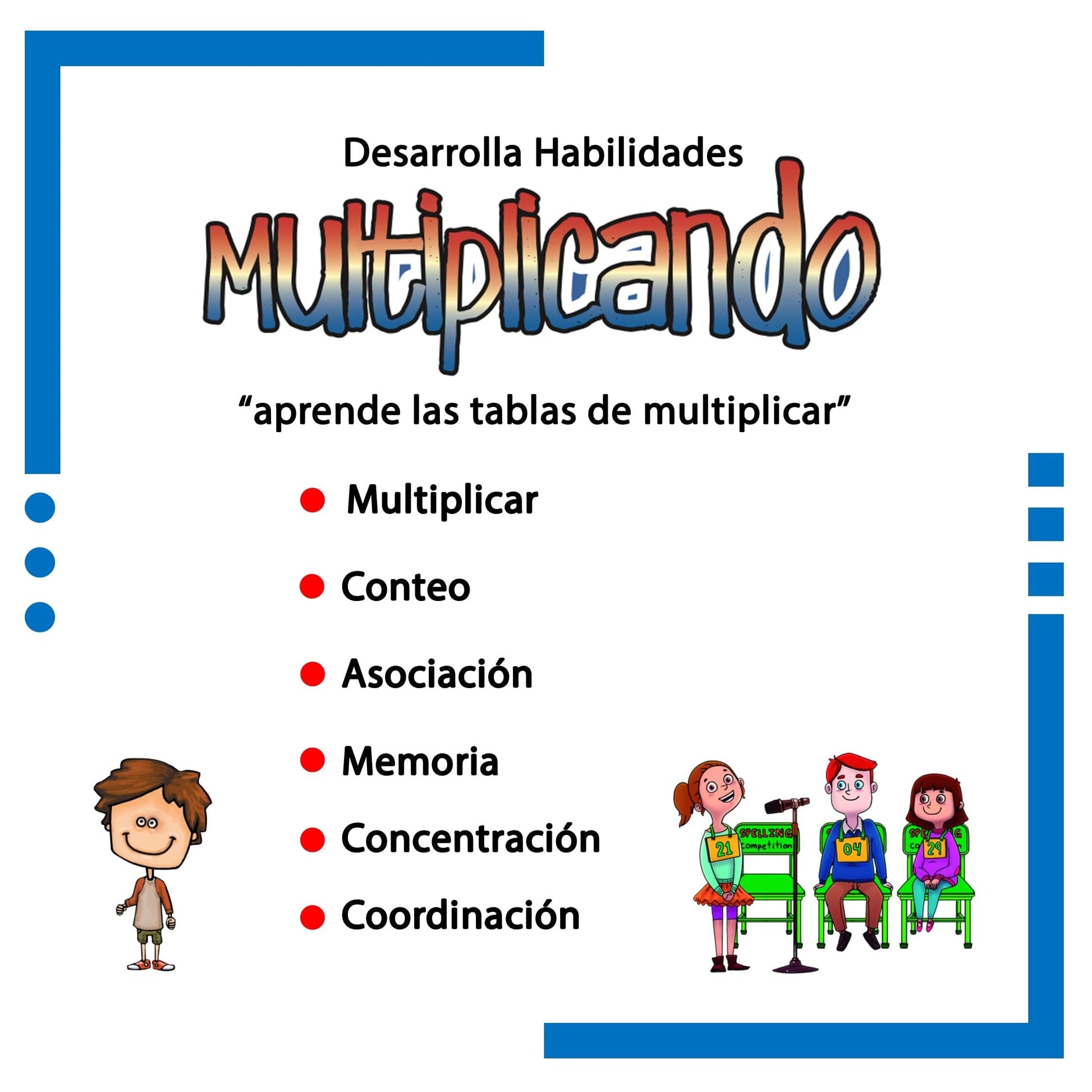 Juego Educativo de Matemáticas Totte Multiplicar Infantil Extra Grandes y Durables