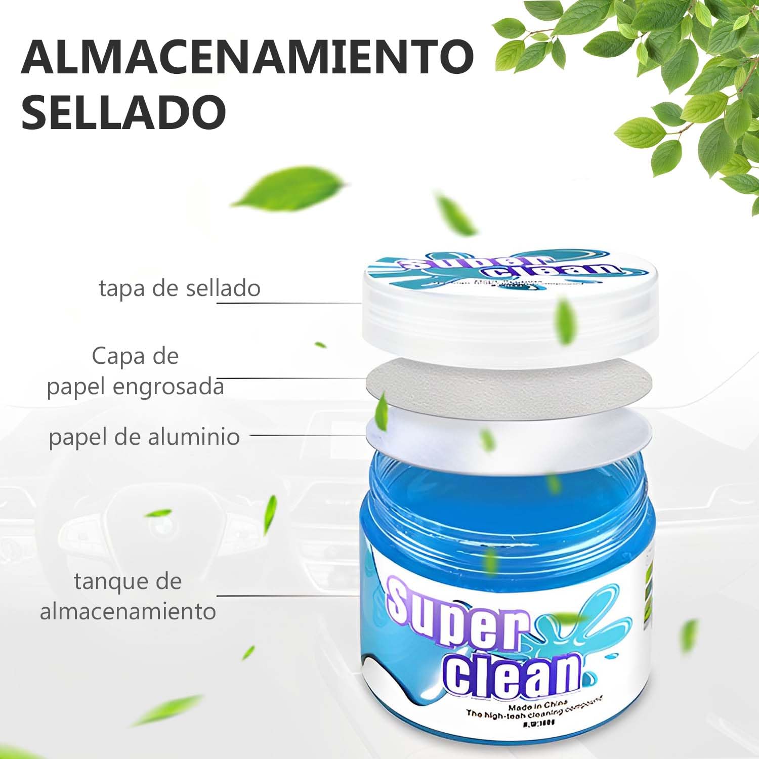 Gel Limpiador Automóviles Universal para Grietas y Polvo