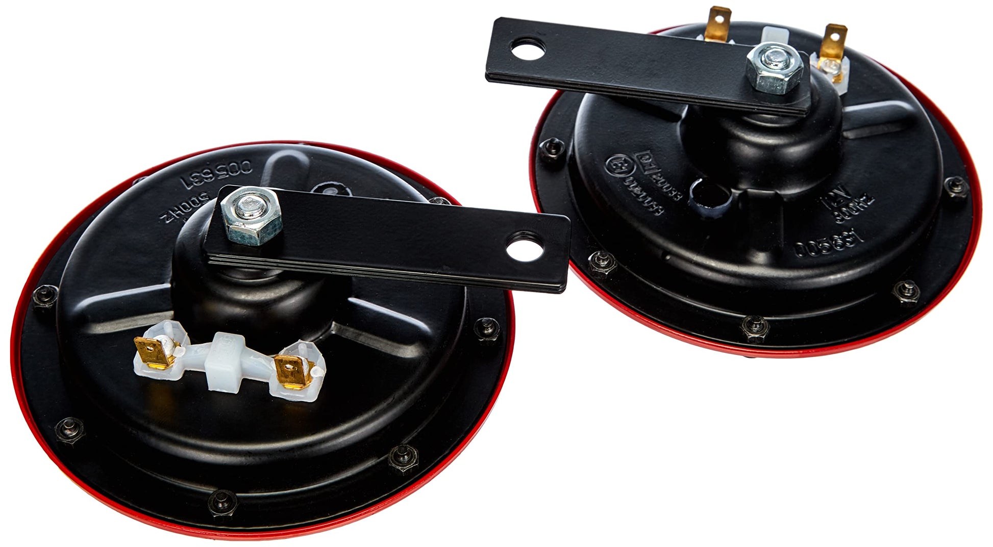 Hella Stark Sound - Juego de bocina Super Tone - 109.23.37 - set rojo de 12V, frecuencia alta/baja, B 133, 12 voltios
