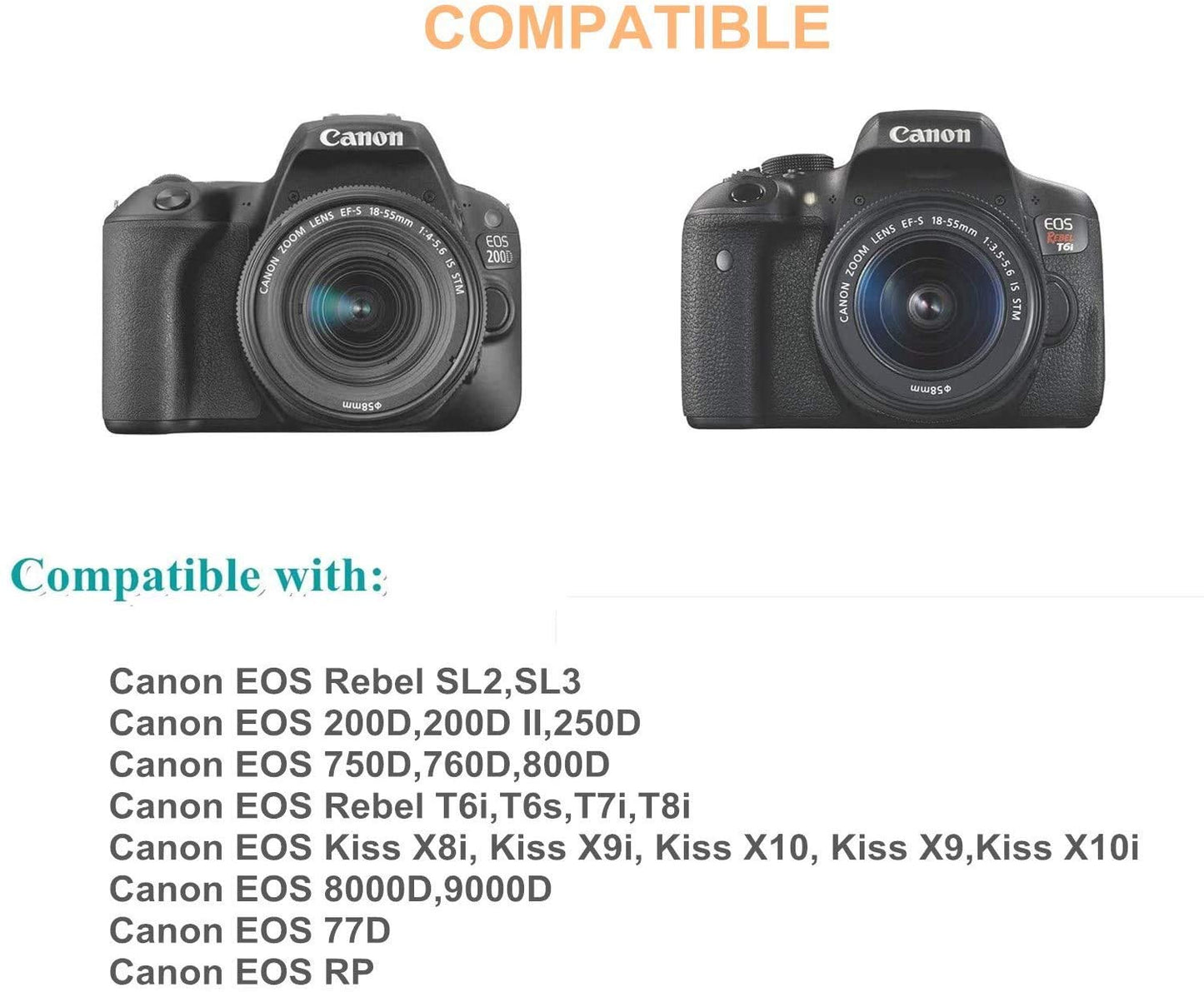 Tengdaxing ACK-E18 Adaptadores de Alimentación LP-E17 Batería Falsa para Canon EOS Rebel T6i T6S T7i T8i SL2 SL3 77D 200D 200D II 250D 750D 760D 800D 850D 8000D RP R8 R10 Cámara