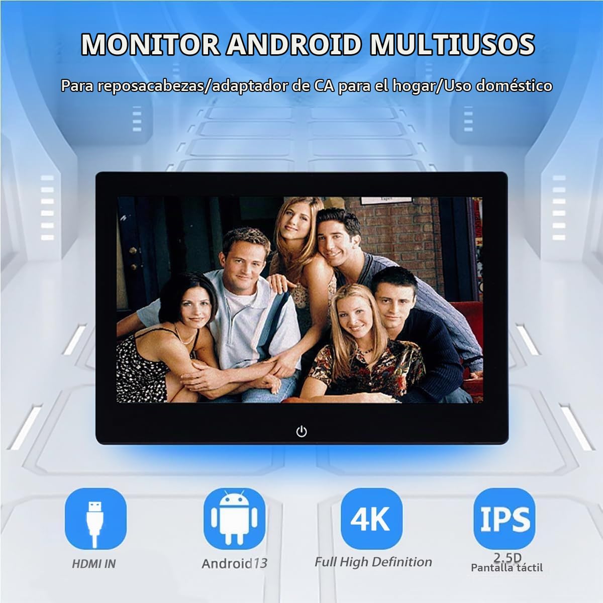 Tablet Portátil NOAUKA Negro con Pantalla Táctil de 10.1 Pulgadas para Coche y TV, Android 13