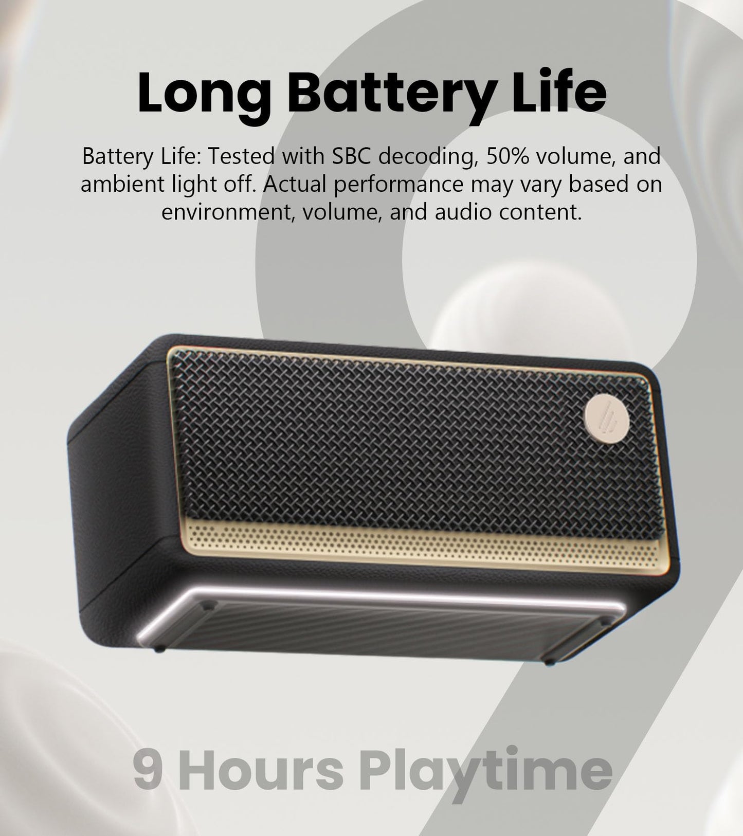 Edifier ES60 Altavoz Bluetooth, portátil con emparejamiento estéreo, IP66 a prueba de polvo y agua, 9H de tiempo de reproducción, BT5.4, 34W RMS, conexión de dispositivo dual, luz ambiental para