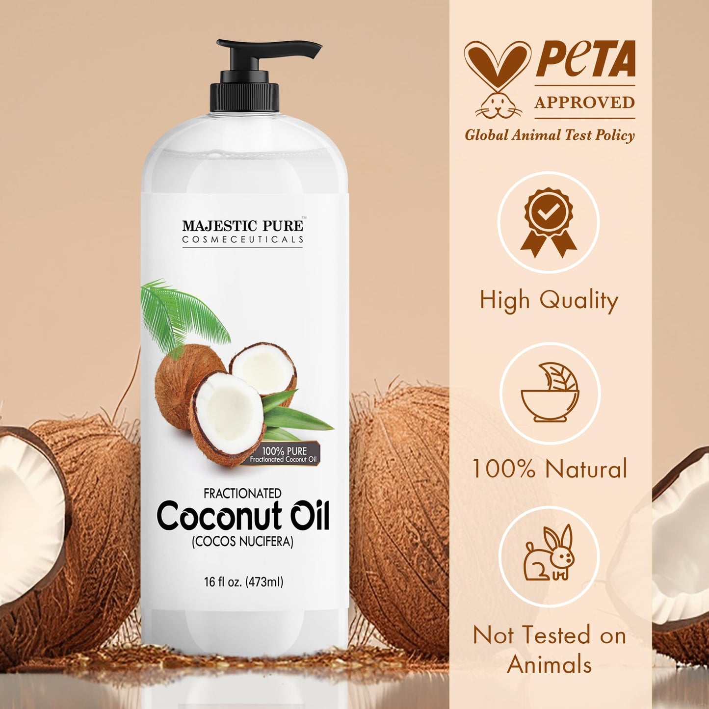 MAJESTIC PURE Bordative Fractionated Coconut Oil