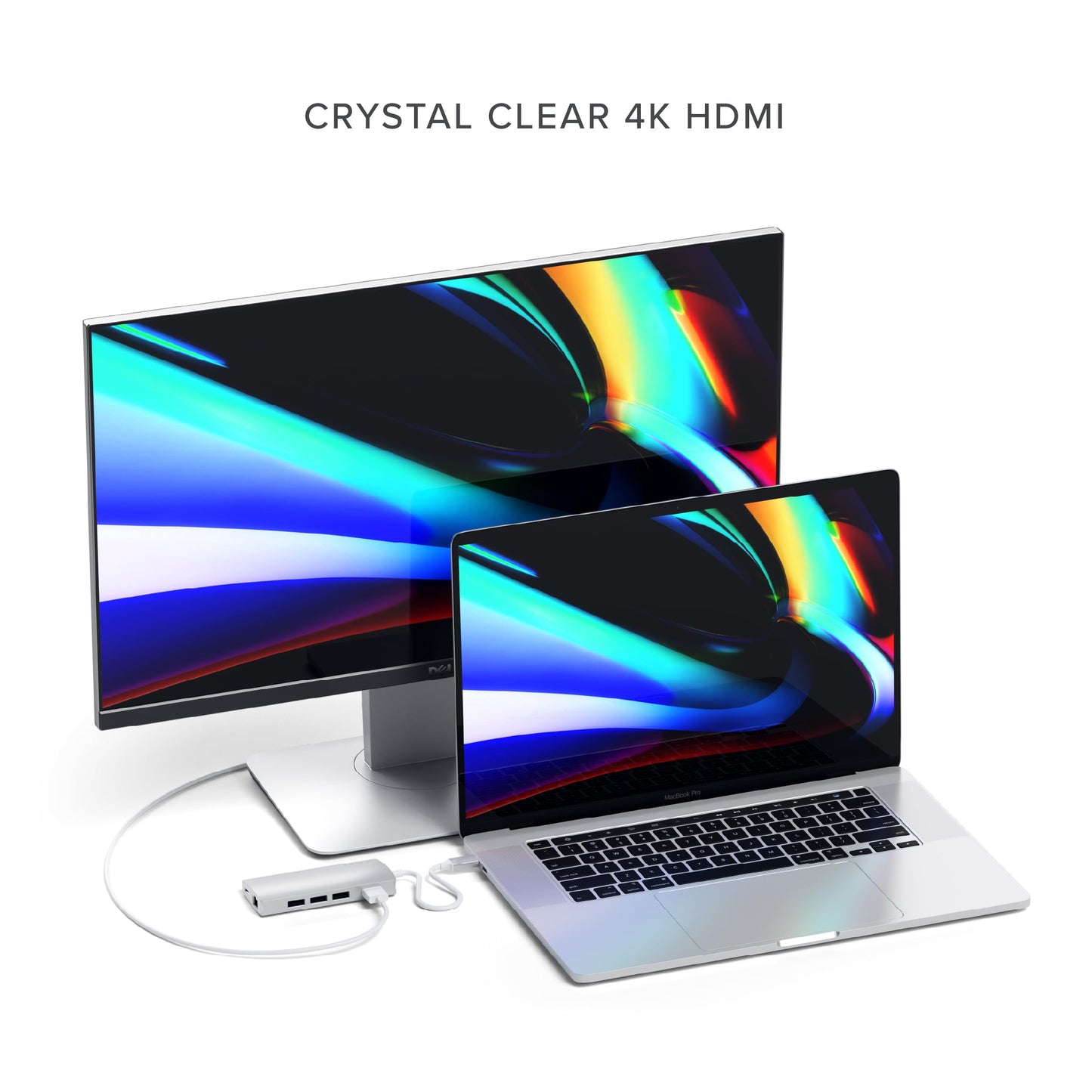 SATECHI Adaptador multipuerto 8 en 1 USB C V2, HDMI 4K, Carga USB C PD de 115 W, 3 Puertos USB-A, Ethernet, Lector de Tarjetas Micro/SD, para portátil, MacBook Air/Pro M4, iPad, Windows - Plateado