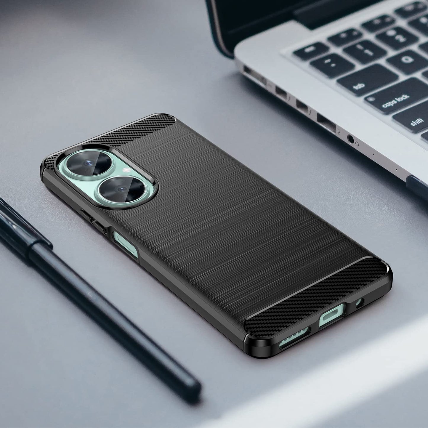 USDILU Case LS for Huawei Nova 11i Funda Uso Rudo Carcasa Protector TPU Suave Durable Silicón Flexible Cover Negro