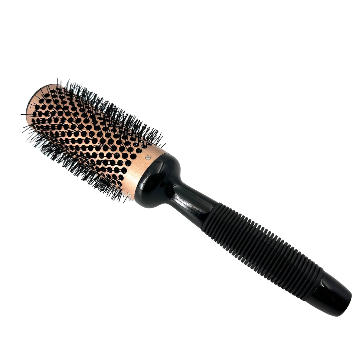 Phillips Brush-Cepillo redondo térmico ventilado de lujo de 2,5 pulgadas de diámetro con núcleo de aluminio que retiene el calor, elegante combinación de colores cobre y negro