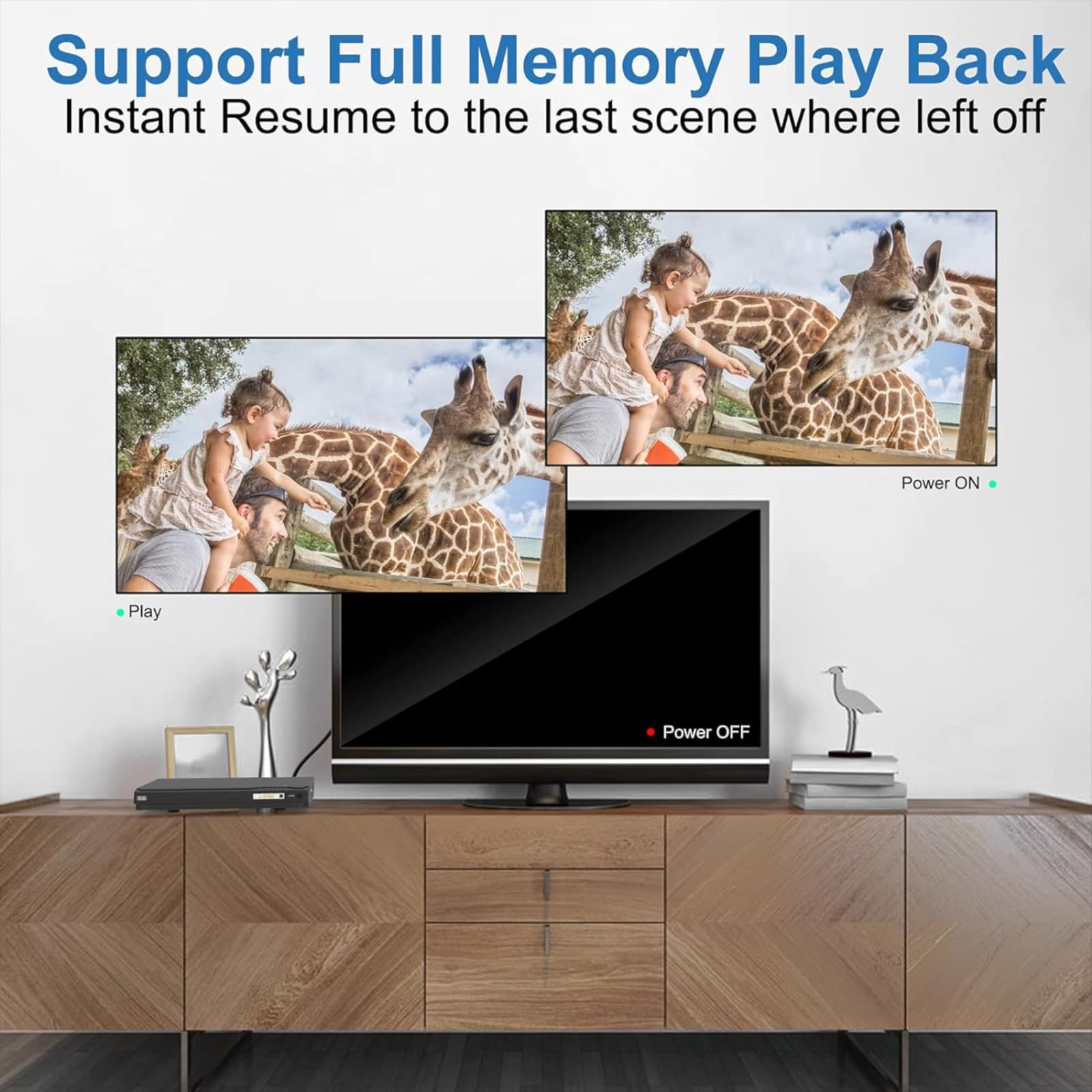 Reproductor de DVD HDMI sin Restricciones Regionales con Mando a Distancia y Entrada USB