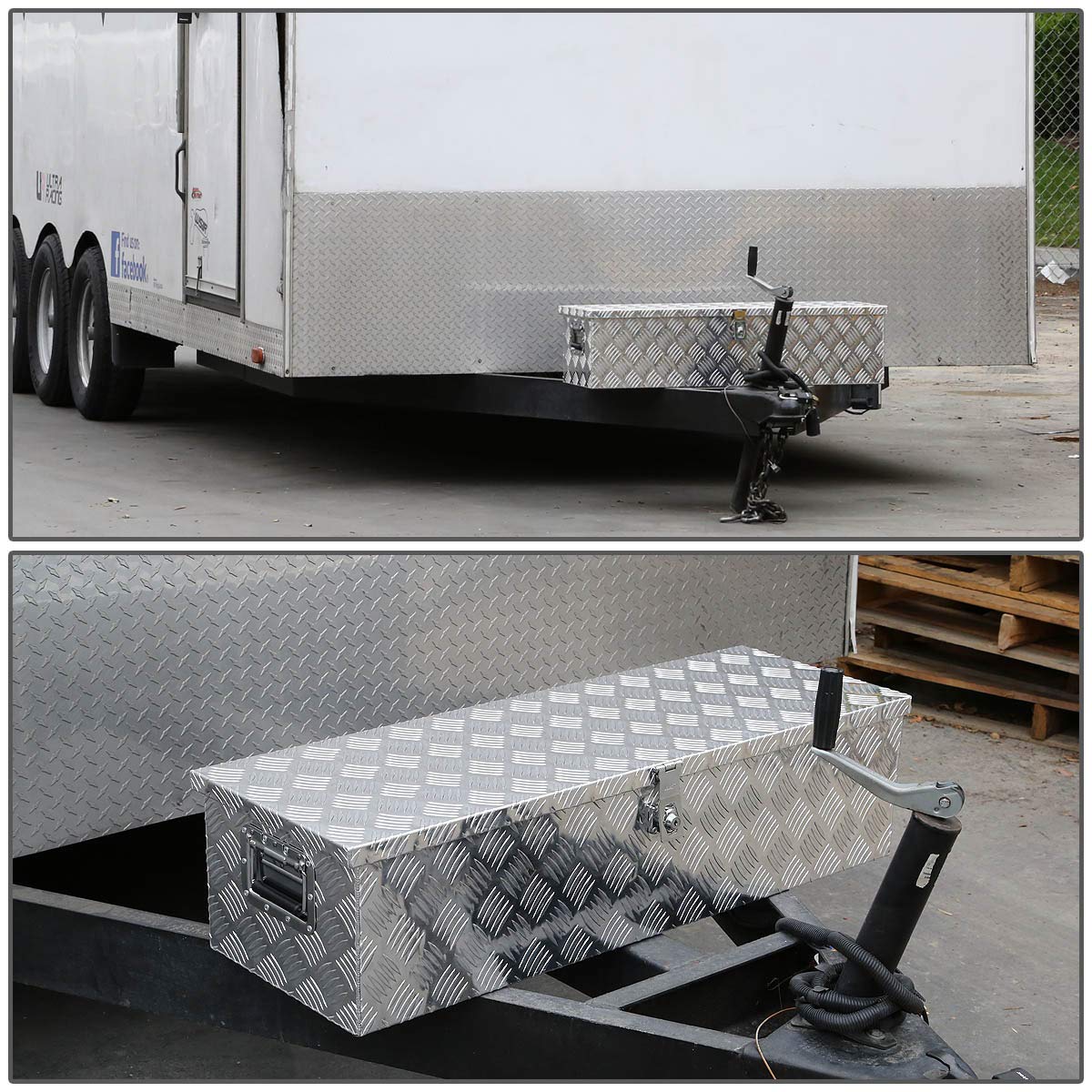 DNA Motoring TBOX-T1-30-ALU - Cama trasera para camión, caja de herramientas de almacenamiento de aluminio